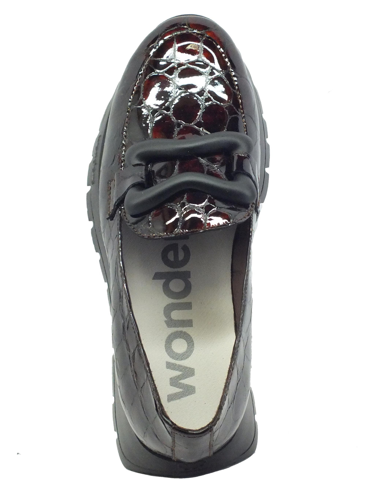 Wonders Wonders A-2430 Barbun Cuero Mocassini per Donna in pelle lavorazione cocco con zeppa Barbun Cuero