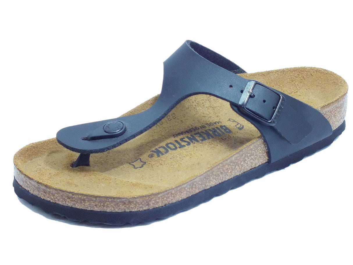 Birkenstock Infradito Birkenstock per donna nero con sottopiede in pelle Black