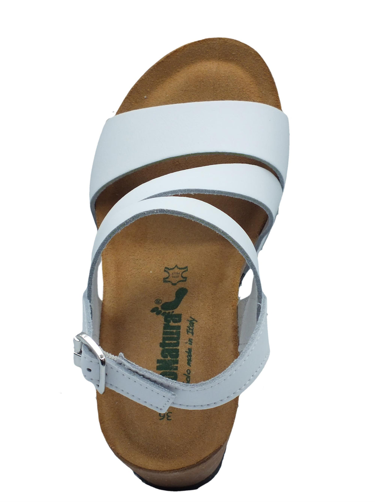 BioNatura BioNatura Sandali zeppa alta Donna 29A2008 Imb ByCast Bianco pelle bianco Bianco