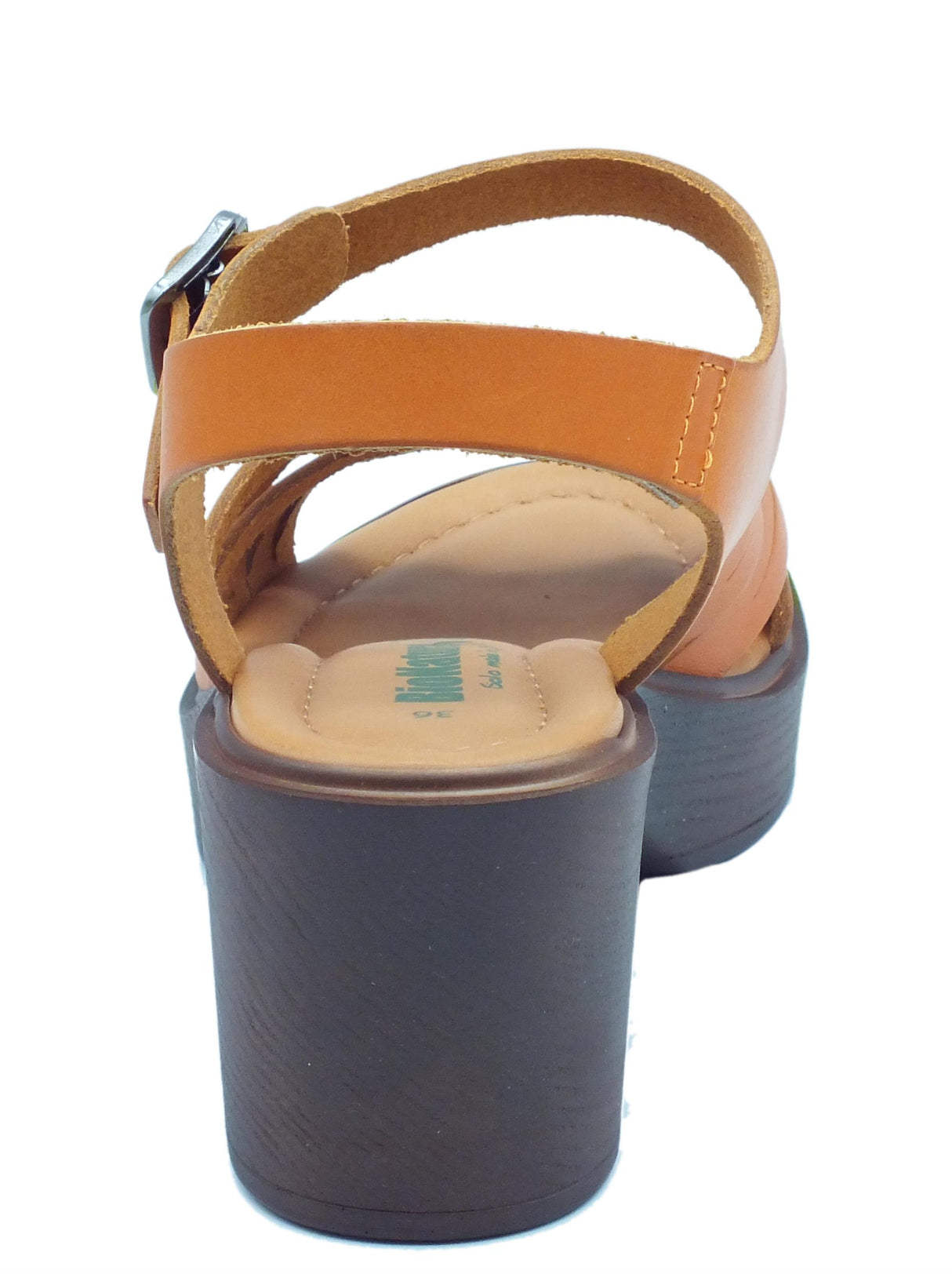 BioNatura BioNatura 99A2398 Imb Gaucho Albicocca Sandali per Donna in pelle con tacco alto e plateau Albicocca