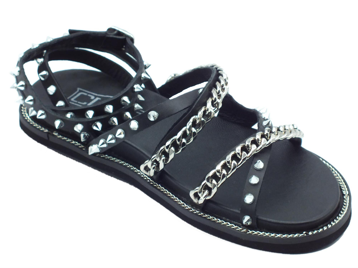 CULT CULT Sandali zeppa bassa Donna CLW388600 Roshelle Black pelle nero Black