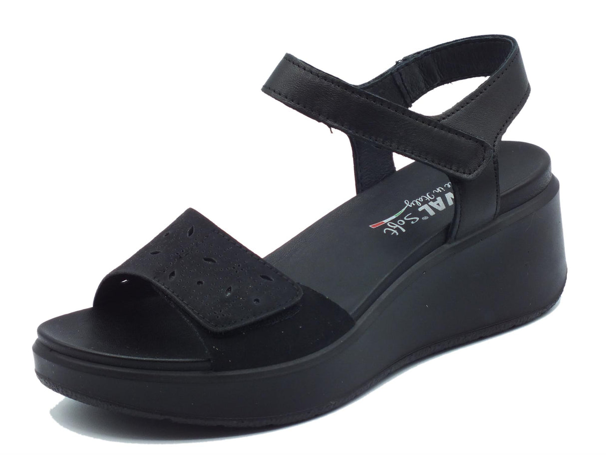 ENVAL Soft ENVAL Soft 3771344 Bambi Nero Sandali per Donna in pelle e scamosciato doppio stretch Bambi Nero