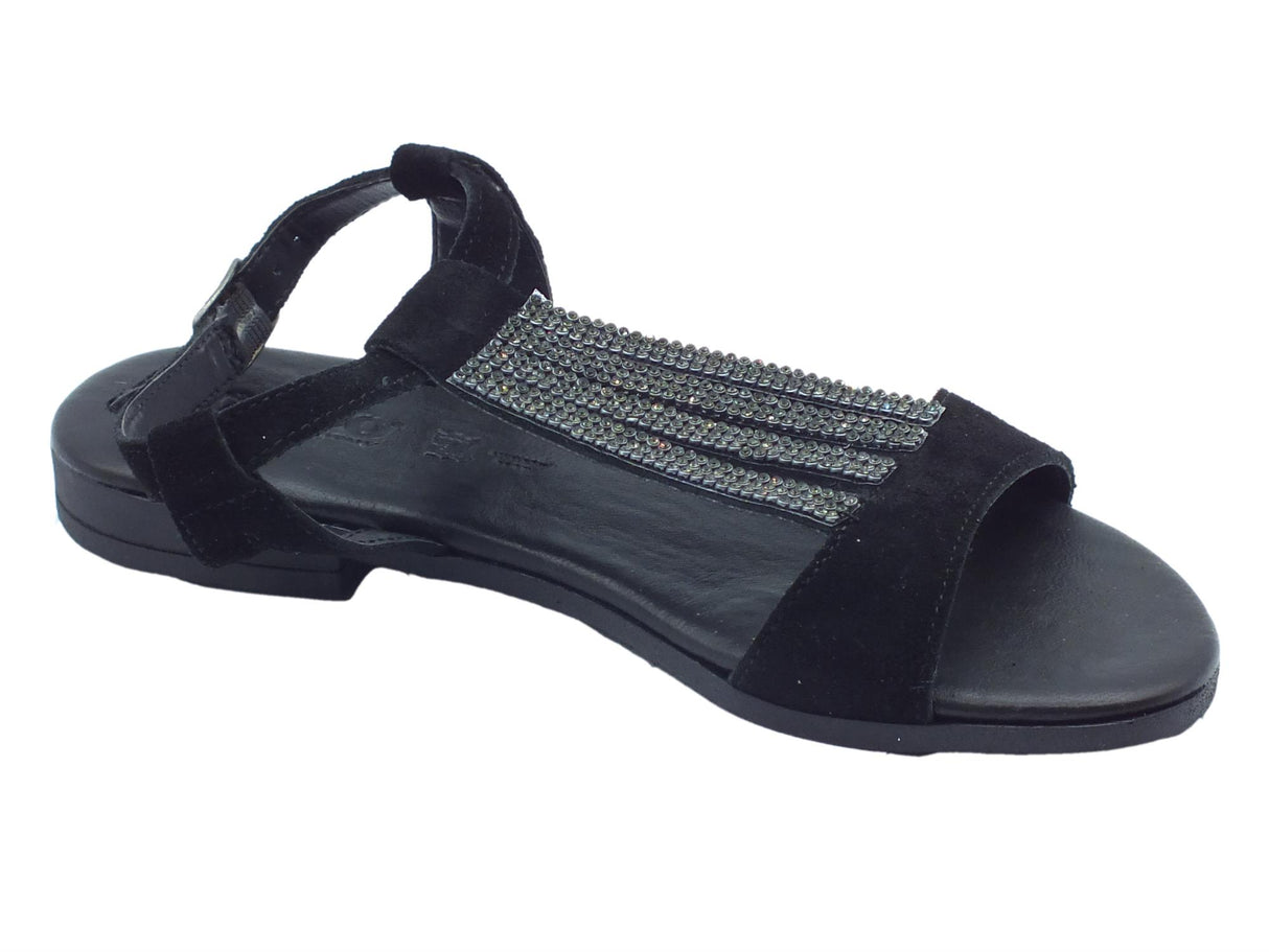 Igi&Co Igi&Co 3683500 Scamosciato Soft Nero Sandali per Donna in nabuk con tacco basso Nero