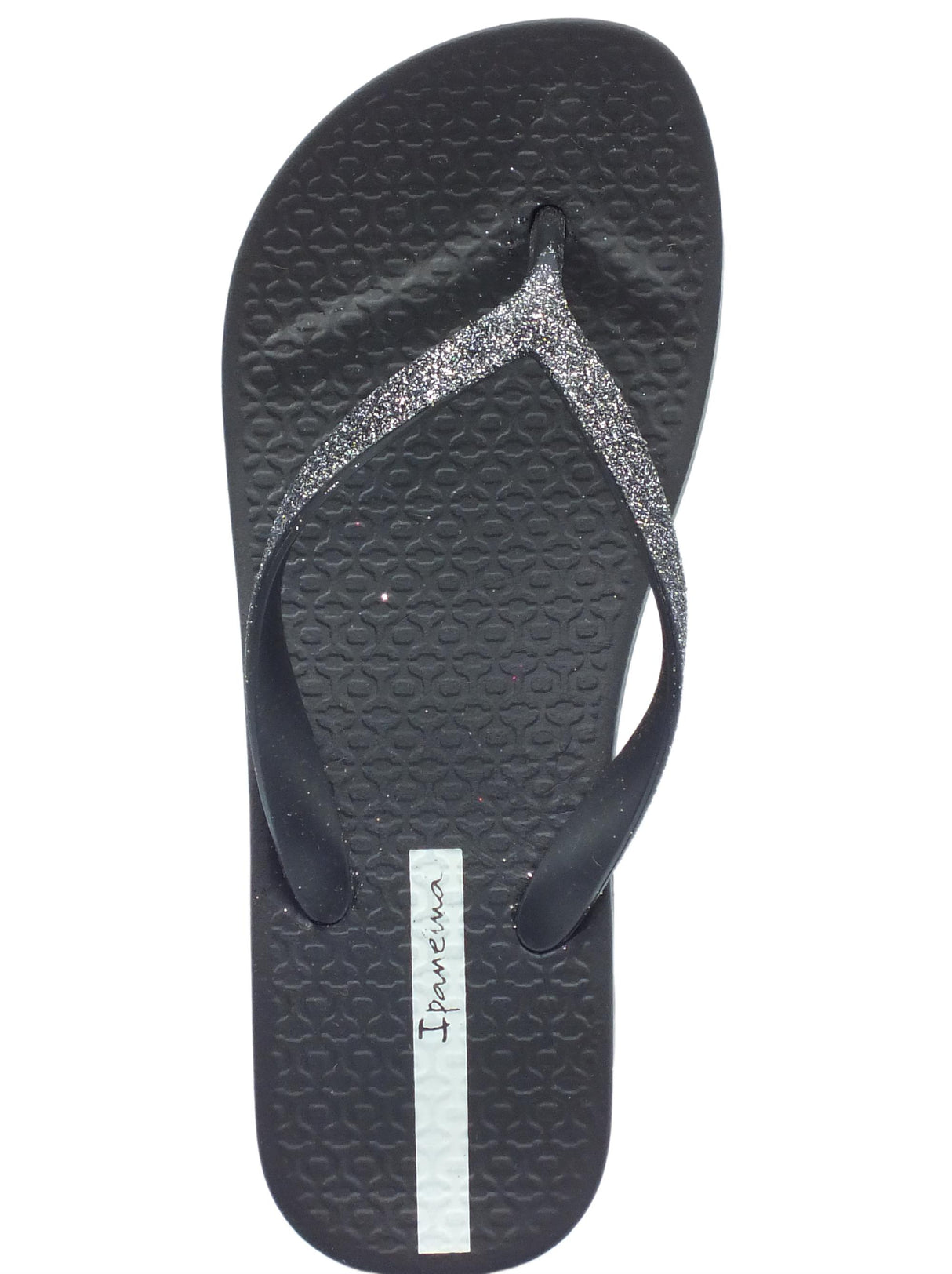 Ipanema Ipanema 83386 Mesh Chic Plat Fem Black Infradito per Donna in gomma con glitter e zeppa bassa Black
