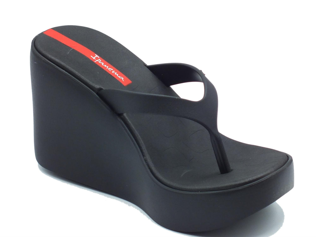 Ipanema Ipanema 83444 Aloha Fem Black Infradito per Donna in gomma con zeppa alta Black