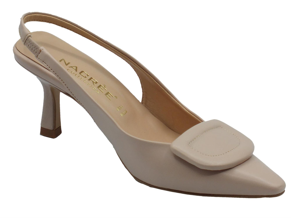 Nacrèe Nacrèe 396033 Cap Nude Sandali eleganti per Donna a punta tacco alto rosa Cap Nude