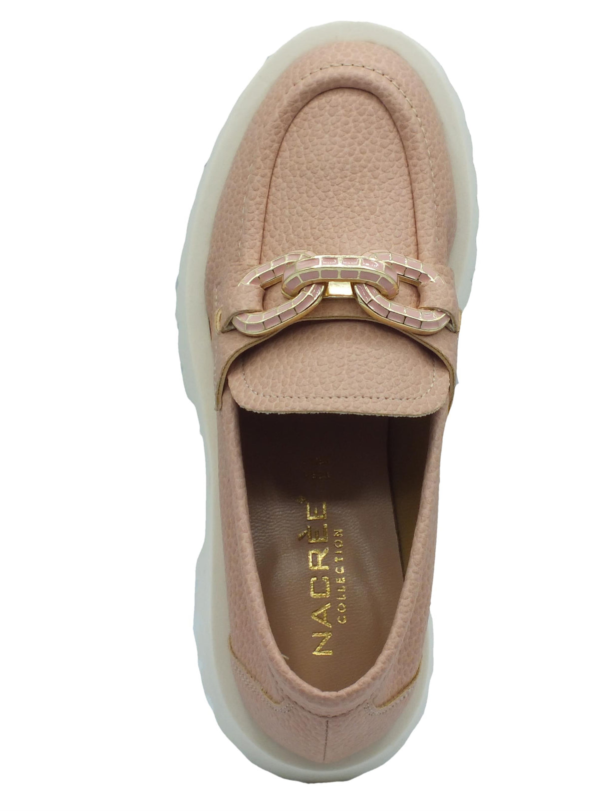 Nacrèe Nacrèe 631046 Vanity Cipria Mocassini per Donna modello classico zeppa alta Cipria