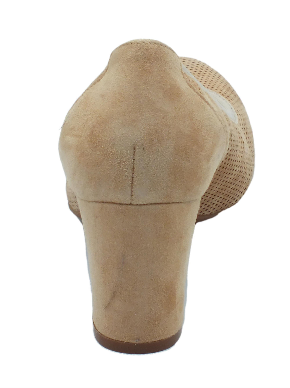 Melluso Melluso D116D Nude Decoltè per Donna in nabuk traforato con tacco alto Nude