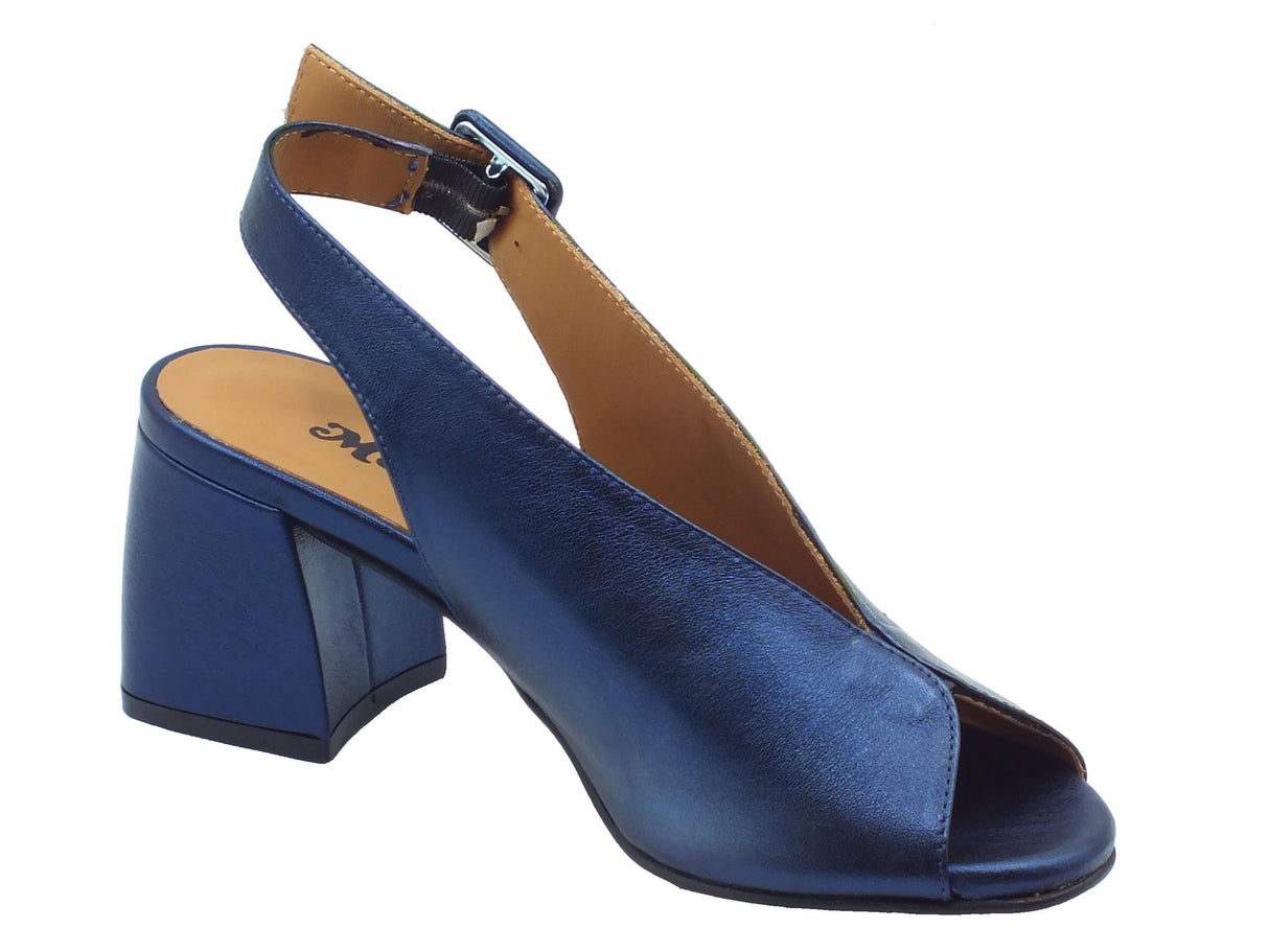 Melluso Melluso N622D Melissa Abyss Sandali per Donna in pelle con tacco alto e fibbiona Abyss