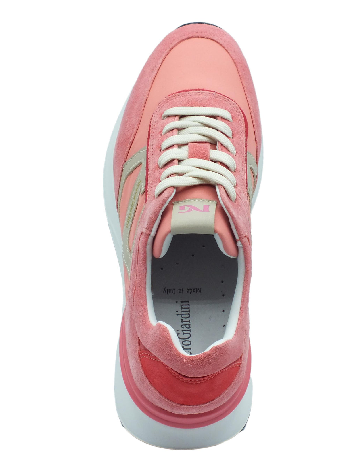 Nero Giardini NeroGiardini E306442D Velour Papavero Sneakers sportive Donna in nabuk tessuto con zeppa bassa Velour Papavero