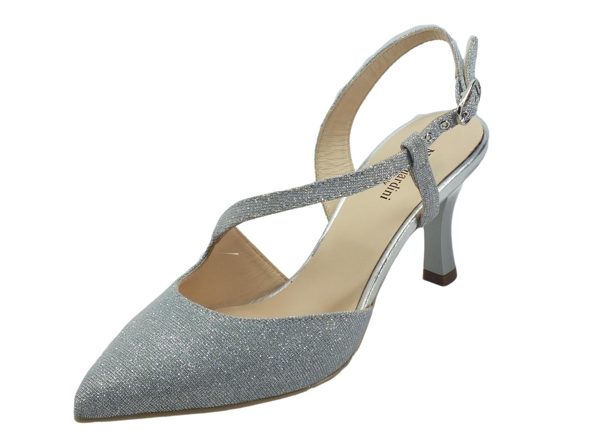 Nero Giardini NeroGiardini E307010DE Notturno Ghiaccio Decoltè punta Donna tessuto brillantinato tacco spillo Notturno Ghiaccio