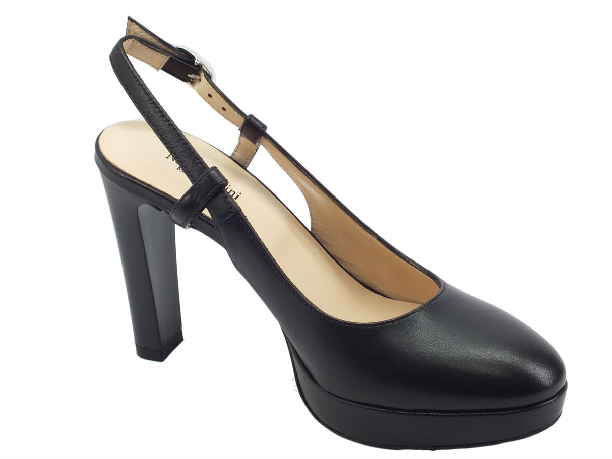 Nero Giardini NeroGiardini E307110DE Nappa Pandora Nero Sandalo per Donna in pelle tacco alto e plateau Pandora Nero