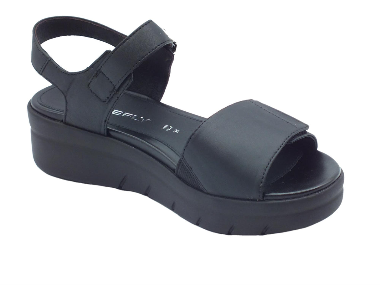 Stonefly Stonefly Sandali zeppa alta Donna 110207 Aqua III Nappa Black pelle nero Black