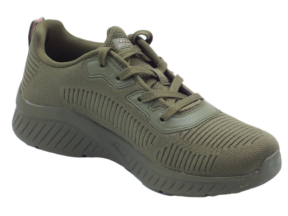 Skechers Skechers 117378 Bobs Squad Air Close Encounter Olive Scarpe Sportive per Donna in tessuto Olive