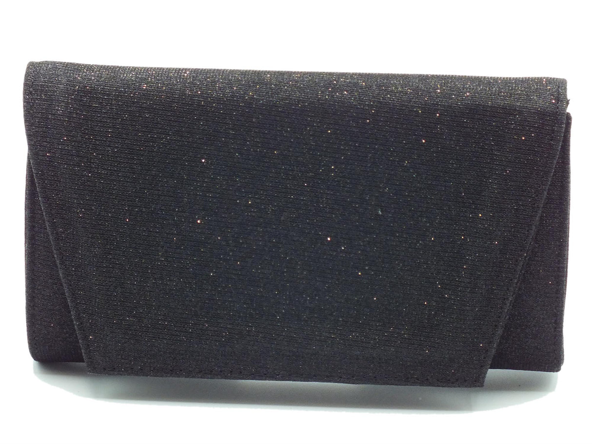 Valleverde Valleverde 97100 Nero Pochette elegante da cerimonia con tracollina per Donna brillantinata Nero