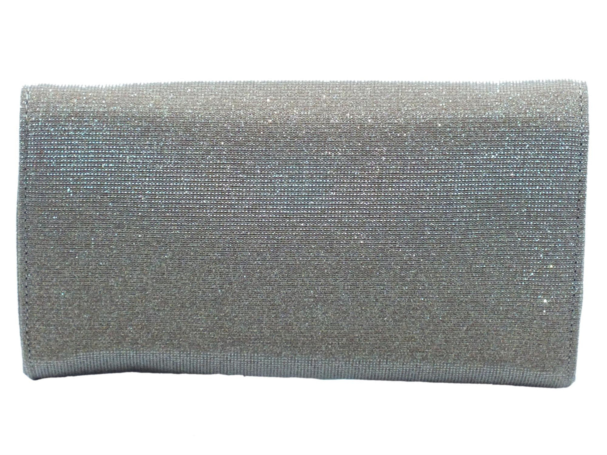 Valleverde Valleverde 97100 Cipria Pochette elegante da cerimonia con tracollina per Donna brillantinata Cipria