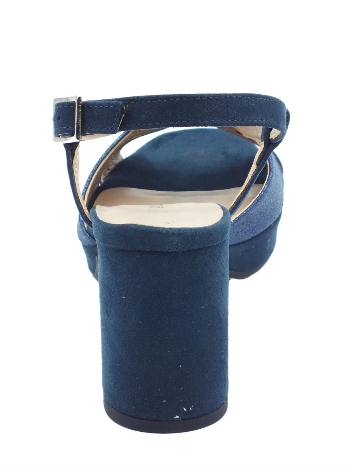 Valleverde Valleverde 28400A Blu Sandali eleganti con tacco alto per donna in nabuk Blu