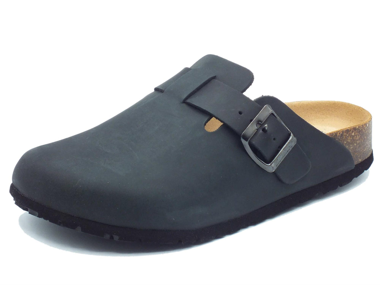 BioNatura BioNatura 11 Vegas Imb Crazy Nero Sandali per Donna in pelle ingrassata zeppa bassa Nero