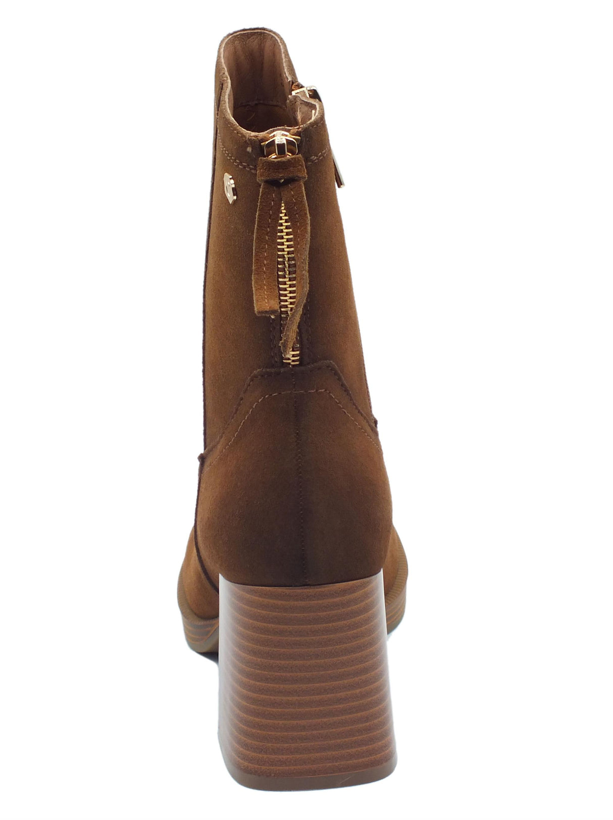 Carmela Carmela 161216 Camel Tronchetti per Donna in nabuk con tacco alto e lampo Camel