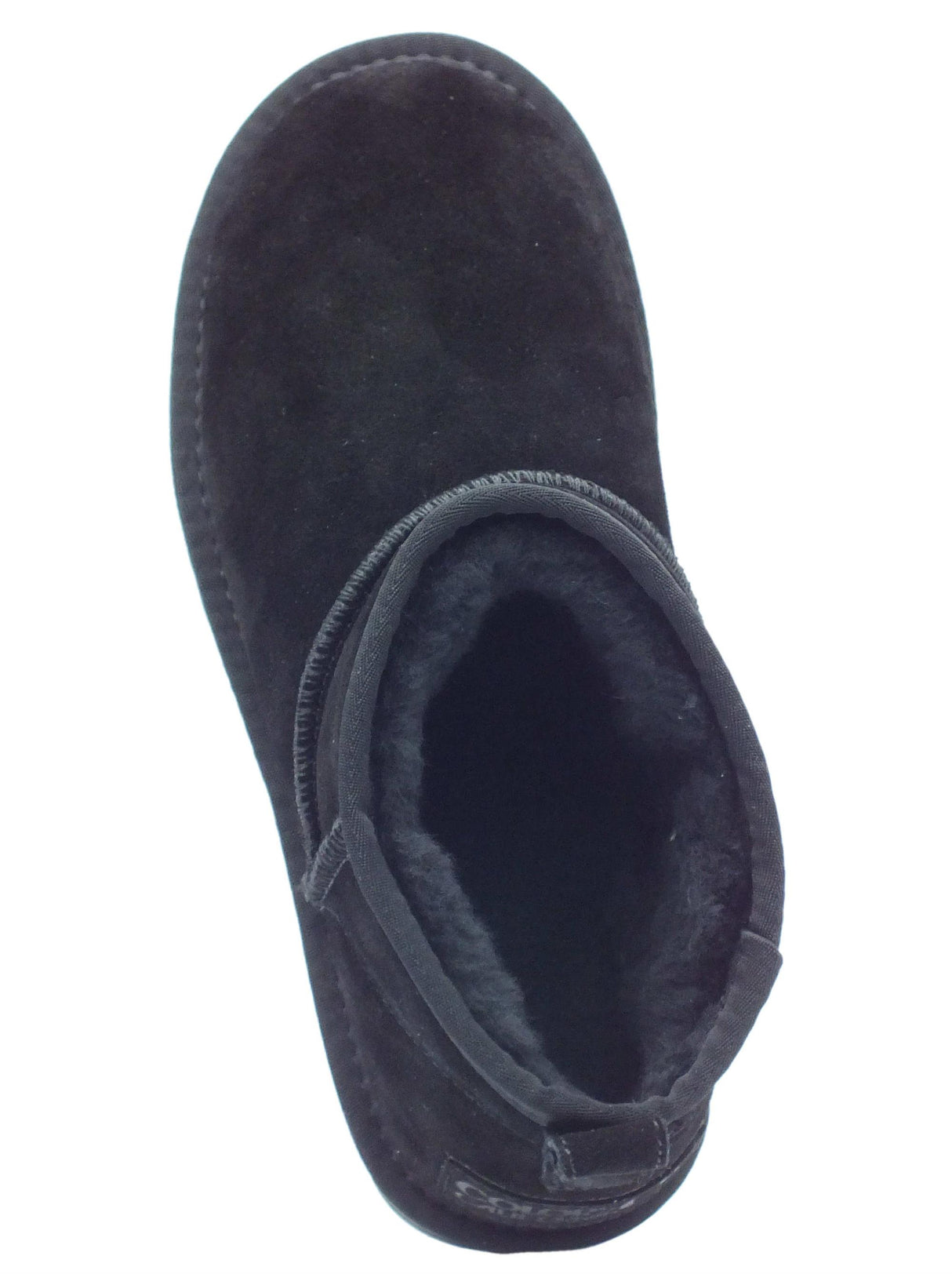 Colors of California Colors of California HC.YW078 Black mammuttini per Donna in nabuk con pile zeppa bassa Black