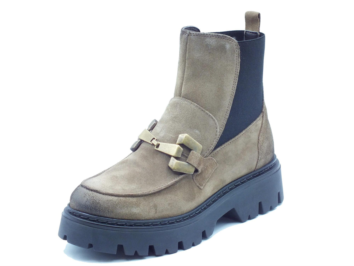 CafèNoir CAFèNOIR FM6012 Noce Tronchetti per Donna in nabuk con elastico Noce