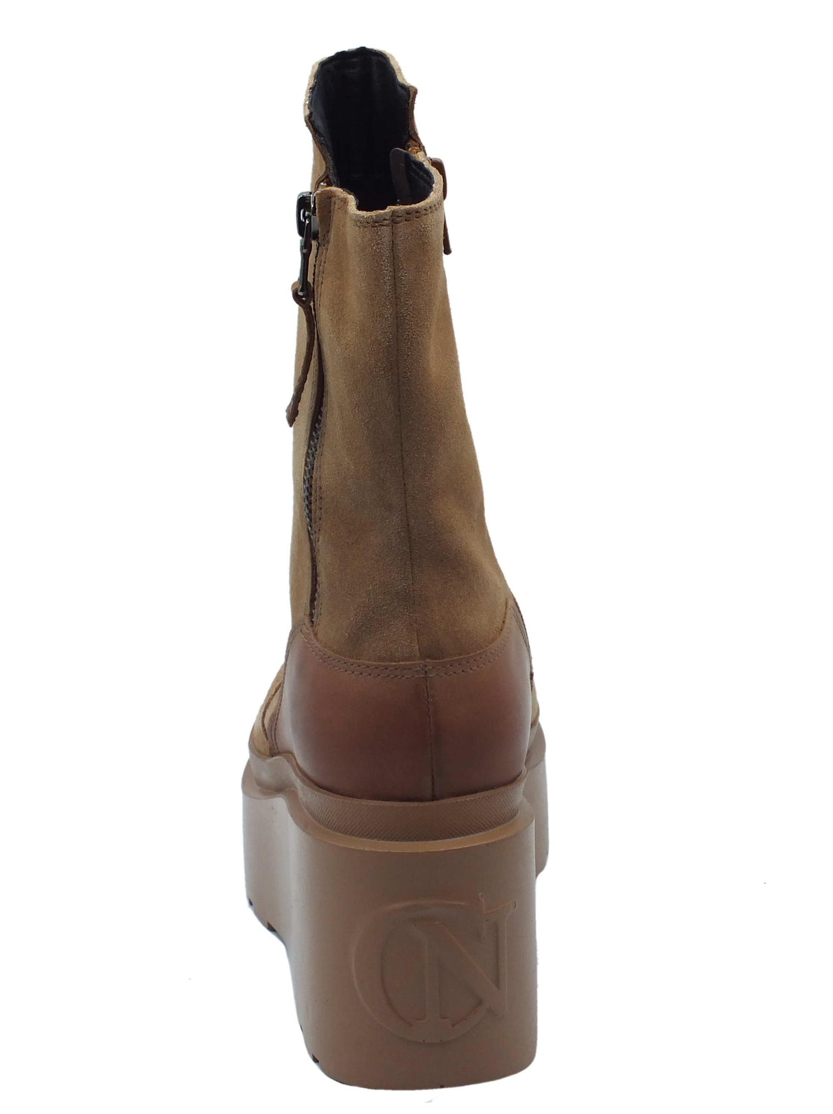 CafèNoir CAFèNOIR HB6102 Tabacco Stivali Donna in nabuk con lampo e zeppone Tabacco