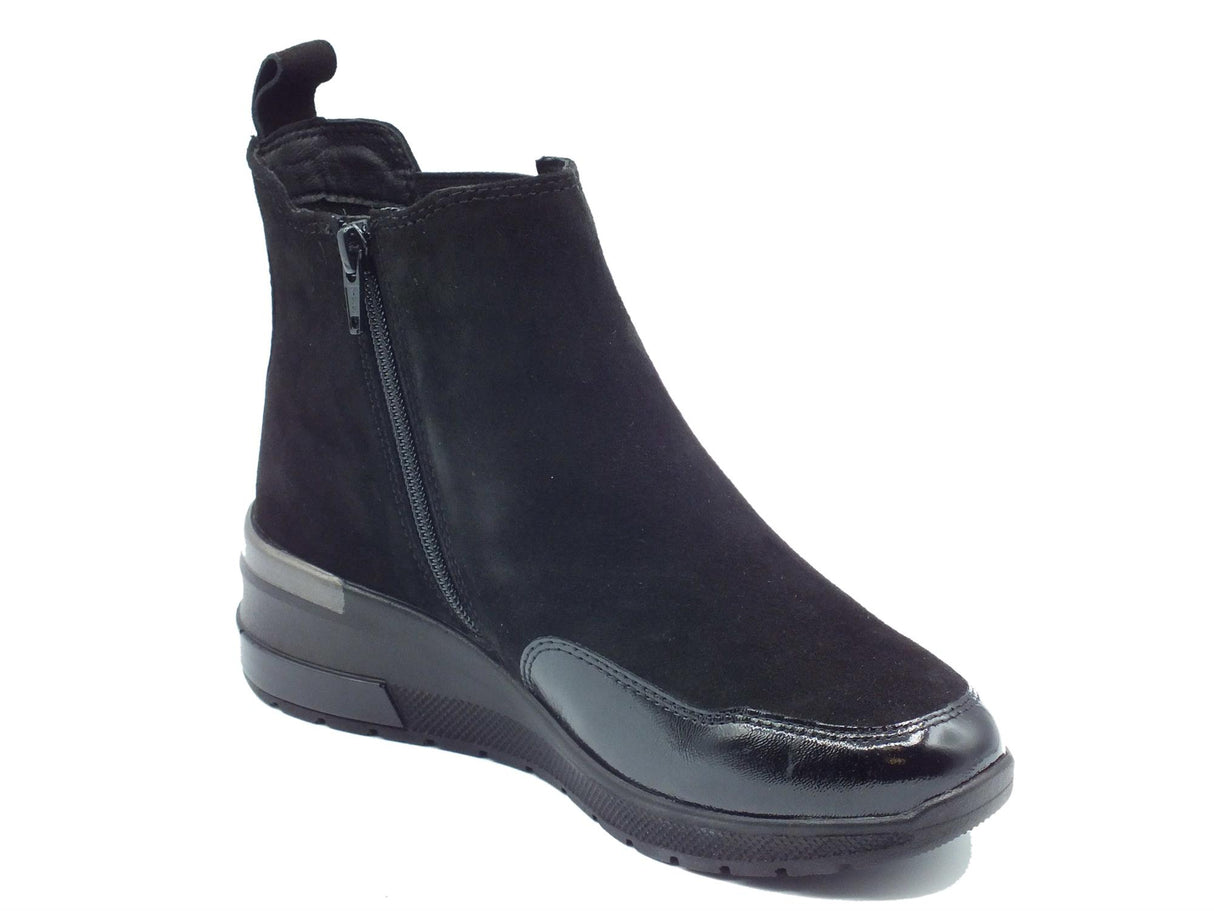 Cinzia Soft Cinzia Soft IV420285 Black Tronchetti per Donna in nabuk con lampo laterale Black