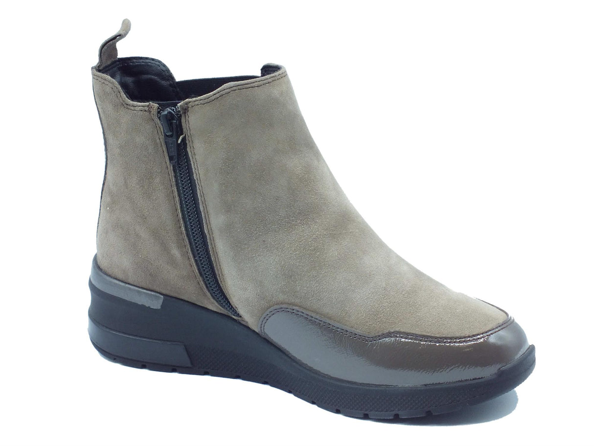 Cinzia Soft Cinzia Soft IV420285 Visone Tronchetti per Donna in nabuk con lampo laterale Visone