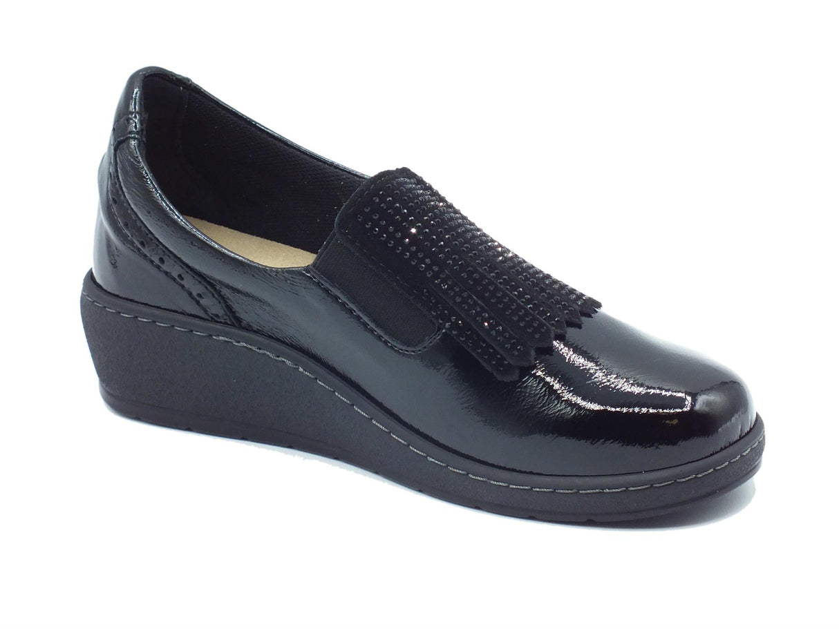 Cinzia Soft Cinzia Soft IM51162D Nero Mocassini per Donna in pelle verniciata con sottopiede estraibile Nero