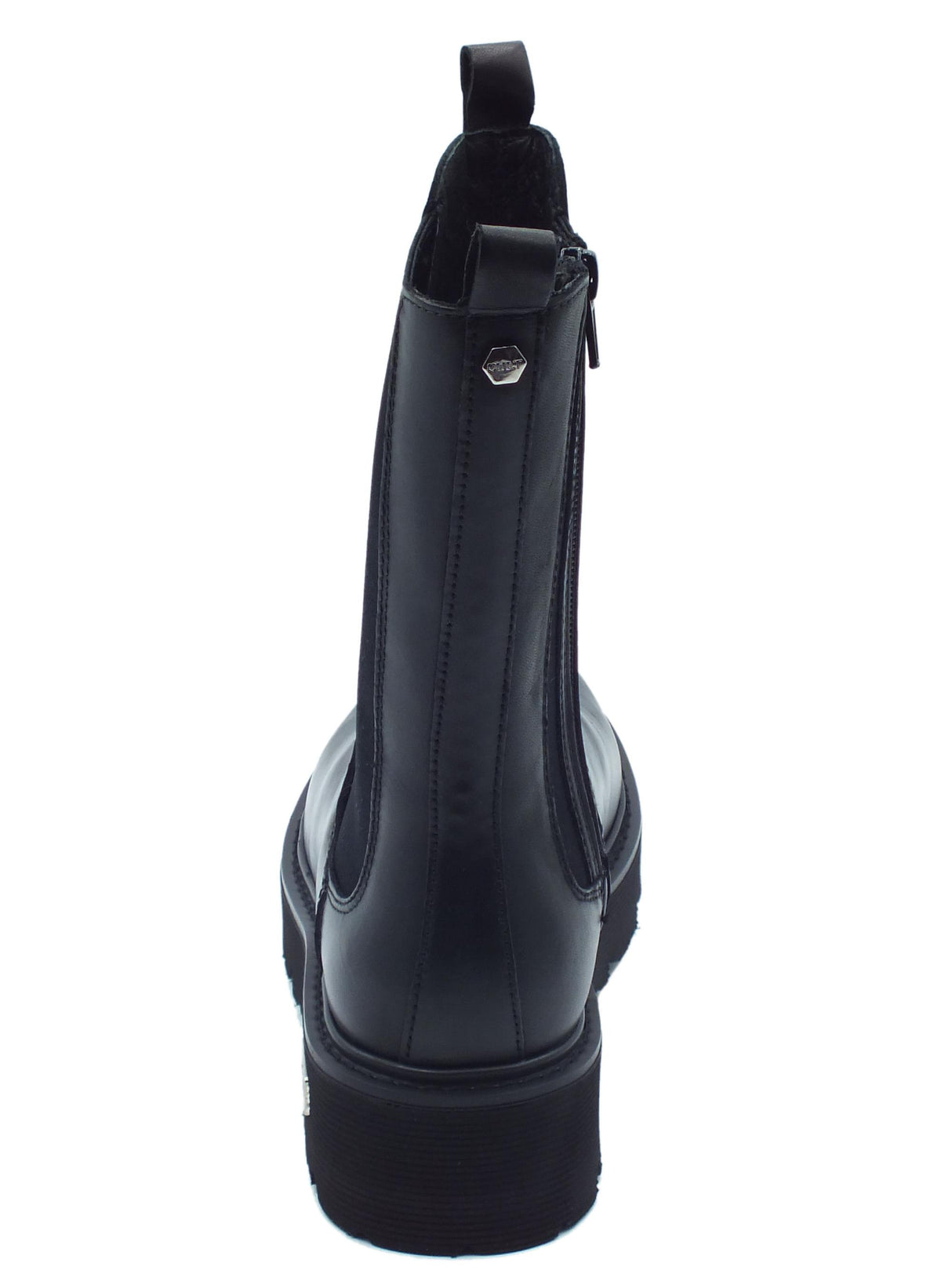 CULT CULT CLW326700 Slash Black Scarponcini per Donna in pelle abrasivata con elastico e lampo Black