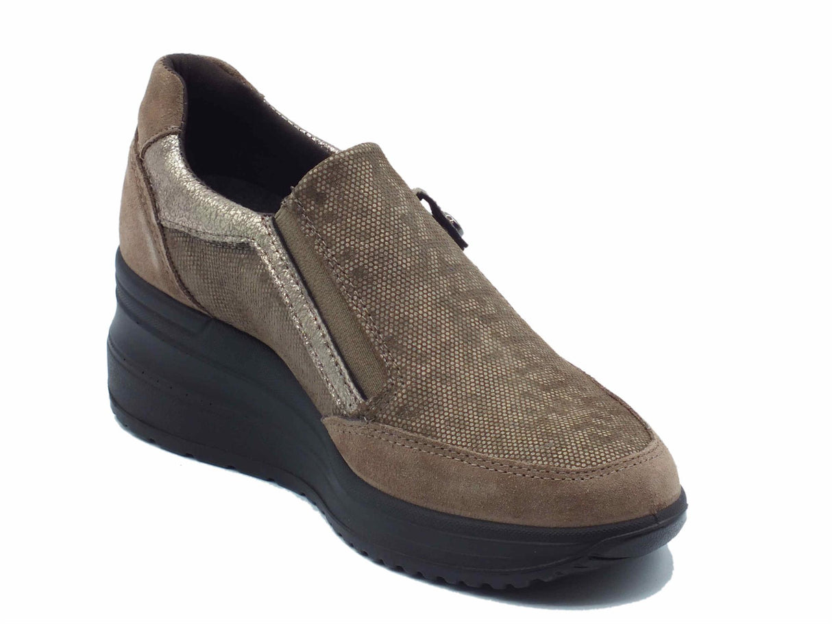 ENVAL Soft ENVAL Soft 4760222 Scam Afrodite Fango Slip-on con lampo per Donna in nabuk satinato con zeppa alta Fango