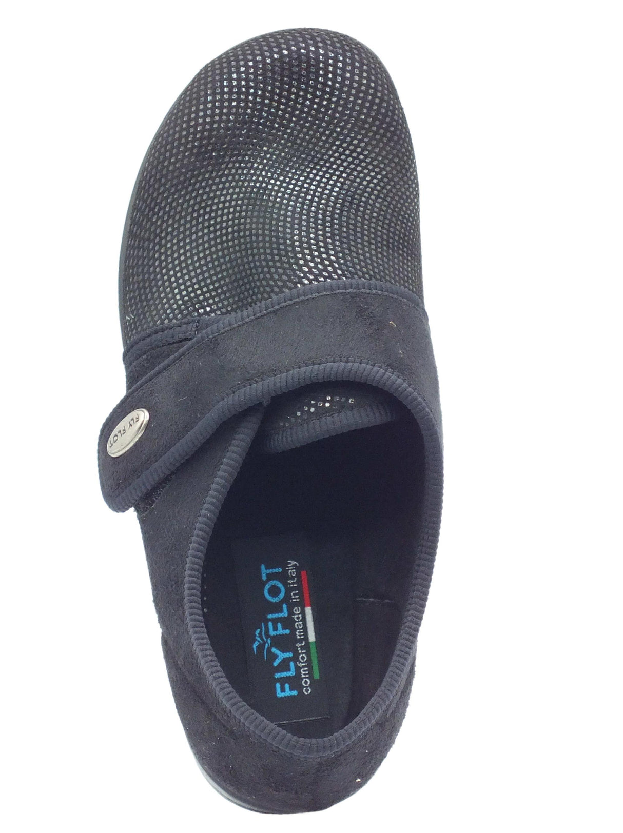 FlyFlot Fly Flot N3 886 5D Caltanissetta Nero Scarpe Pantofole per Donna in tessuto con stretch Nero