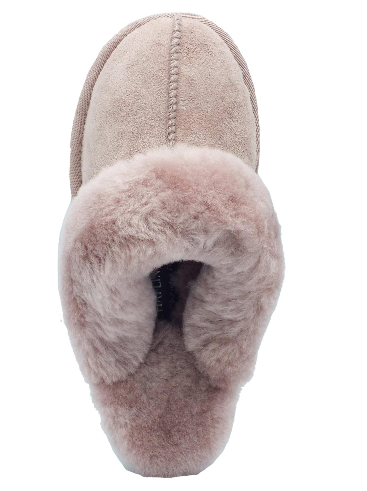 Haflinger Haflinger North Star 311048 Rosenholz Pantofole Sabot per Donna in camoscio rosa e pellicciotto rosa