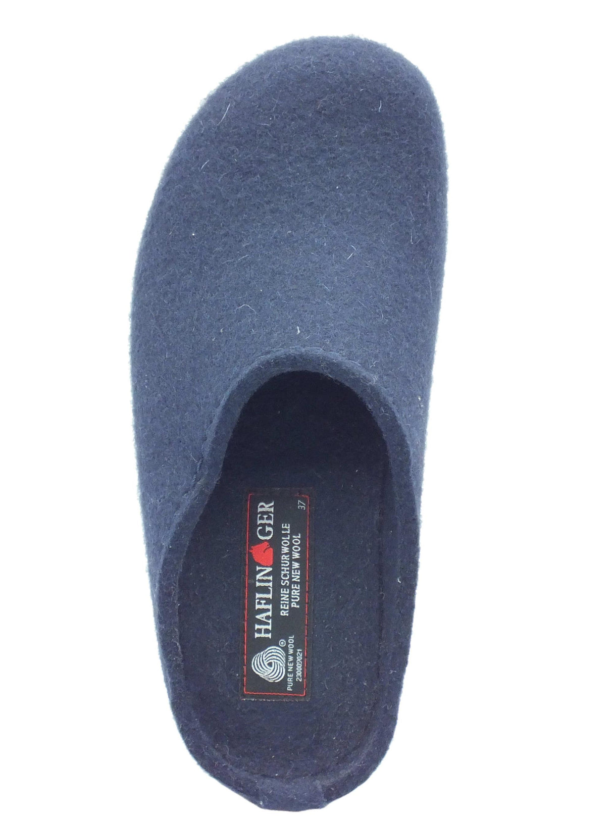 Haflinger Haflinger Juliette 762018 Mittelblau Pantofole Sabot per Donna in lana blu zeppa media blu