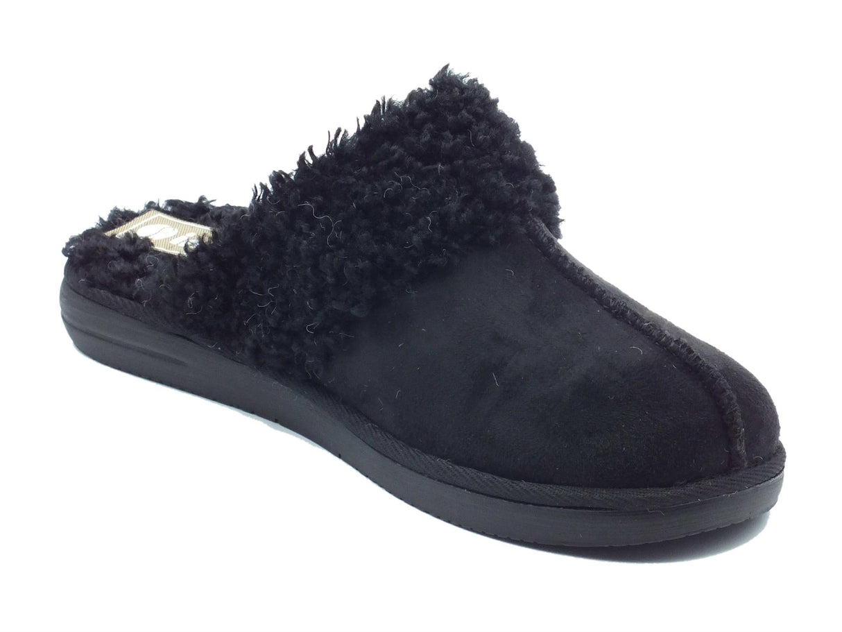InBlu InBlu EK000010 Nero Pantofole per Donna in tessuto con ecopellicciotto Nero