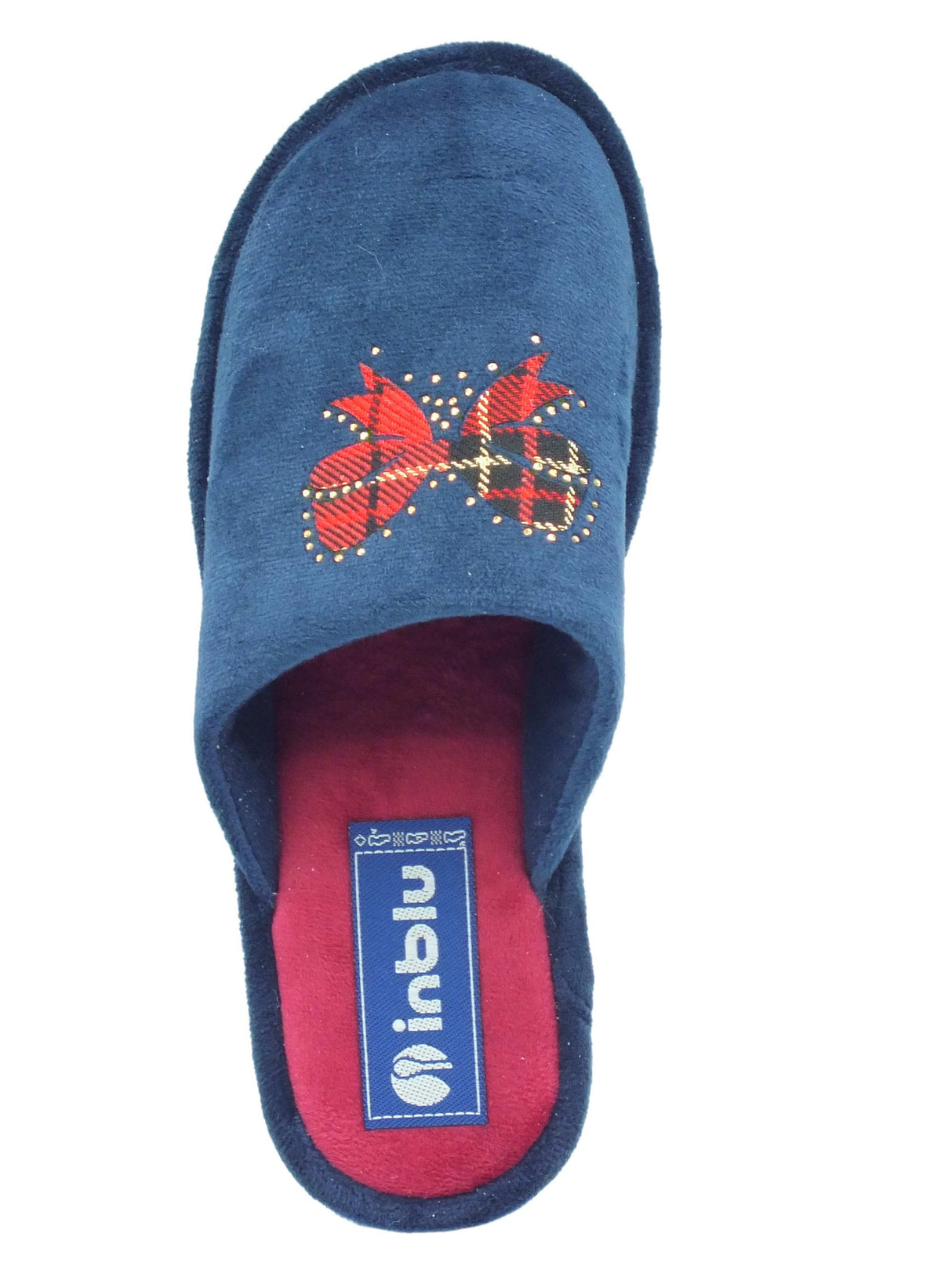 InBlu InBlu GY000019 Blu Pantofole per Donna in spugna con zeppa bassa Blu