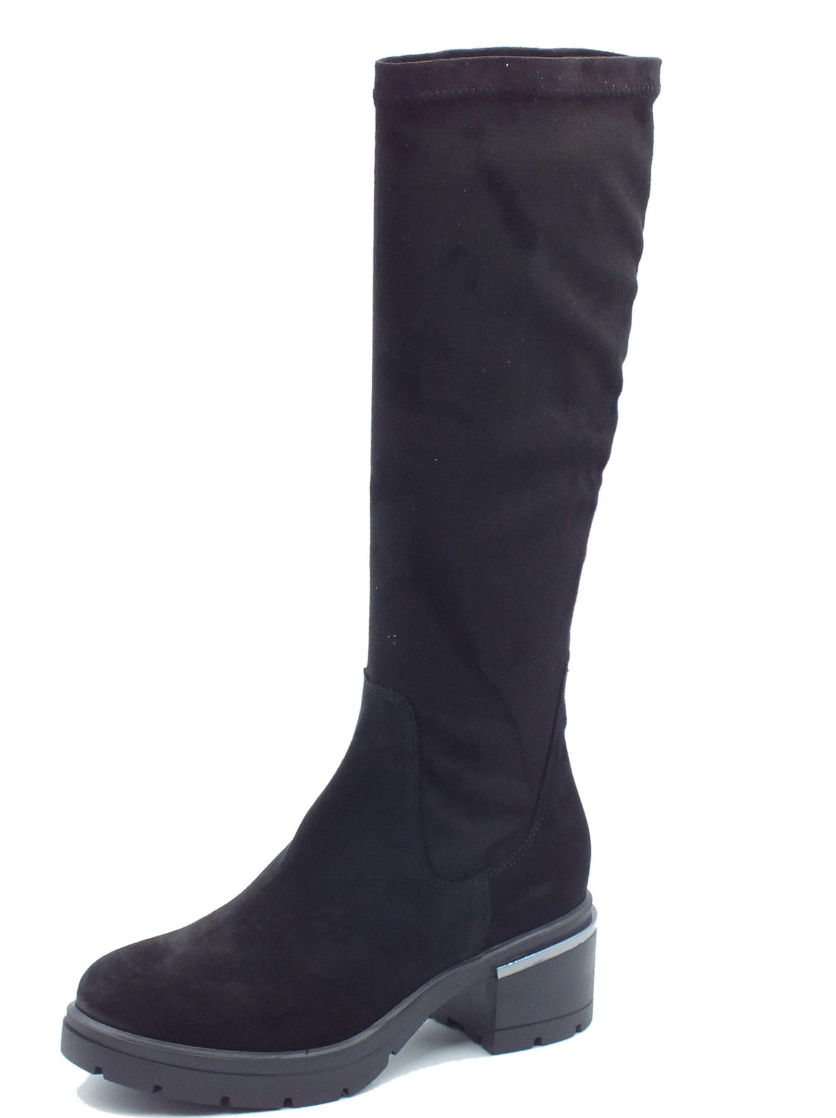 Igi&Co Igi&Co 4683611 Scam Nero Stivali con tacco per Donna in nabuk con mezzalampo Nero