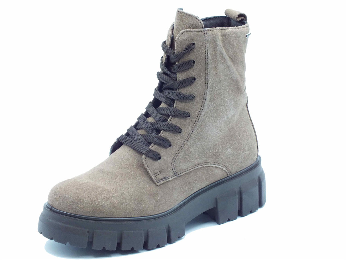 Igi&Co Igi&Co 4664400 Scam Super Fango Anfibi per Donna in nabuk con tacco alto lacci e lampo Fango