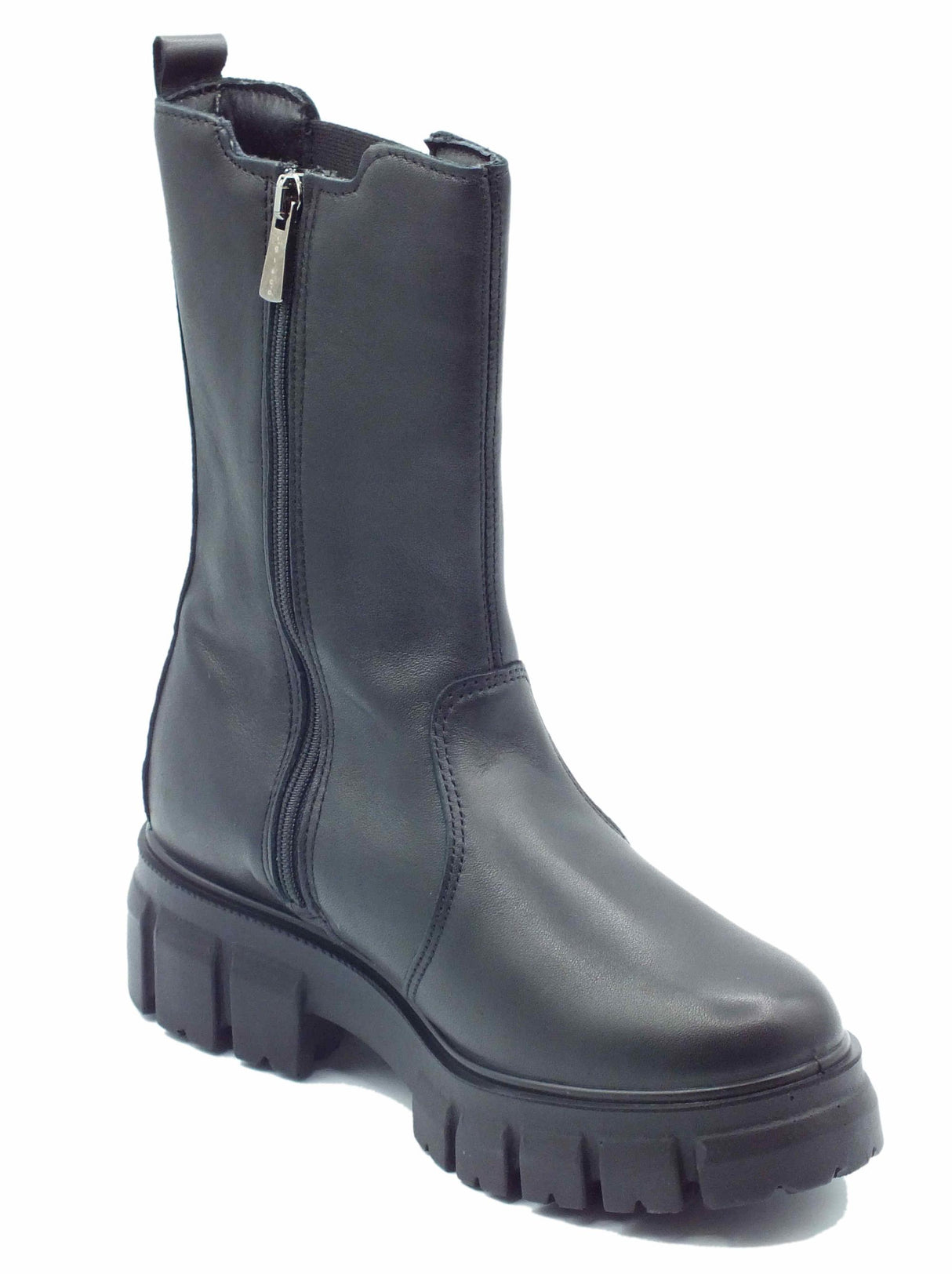 Igi&Co Igi&Co 4664600 Nappa Soft Nero Tronchetti con tacco basso per Donna in pelle Nero