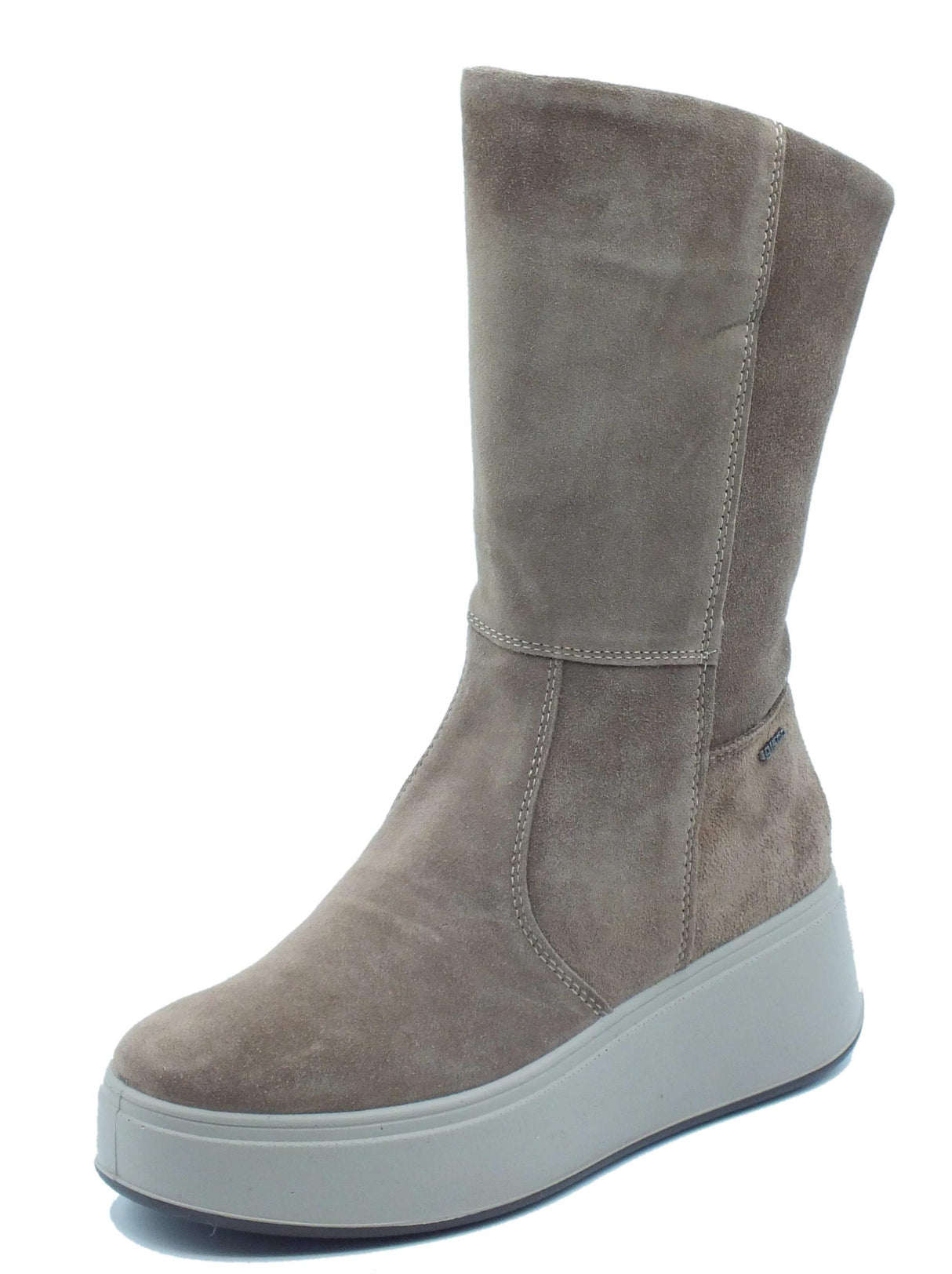 Igi&Co Igi&Co 4671022 Scam Superiore Fango Stivali con per Donna in nabuk marroncino con lampo e zeppona Fango