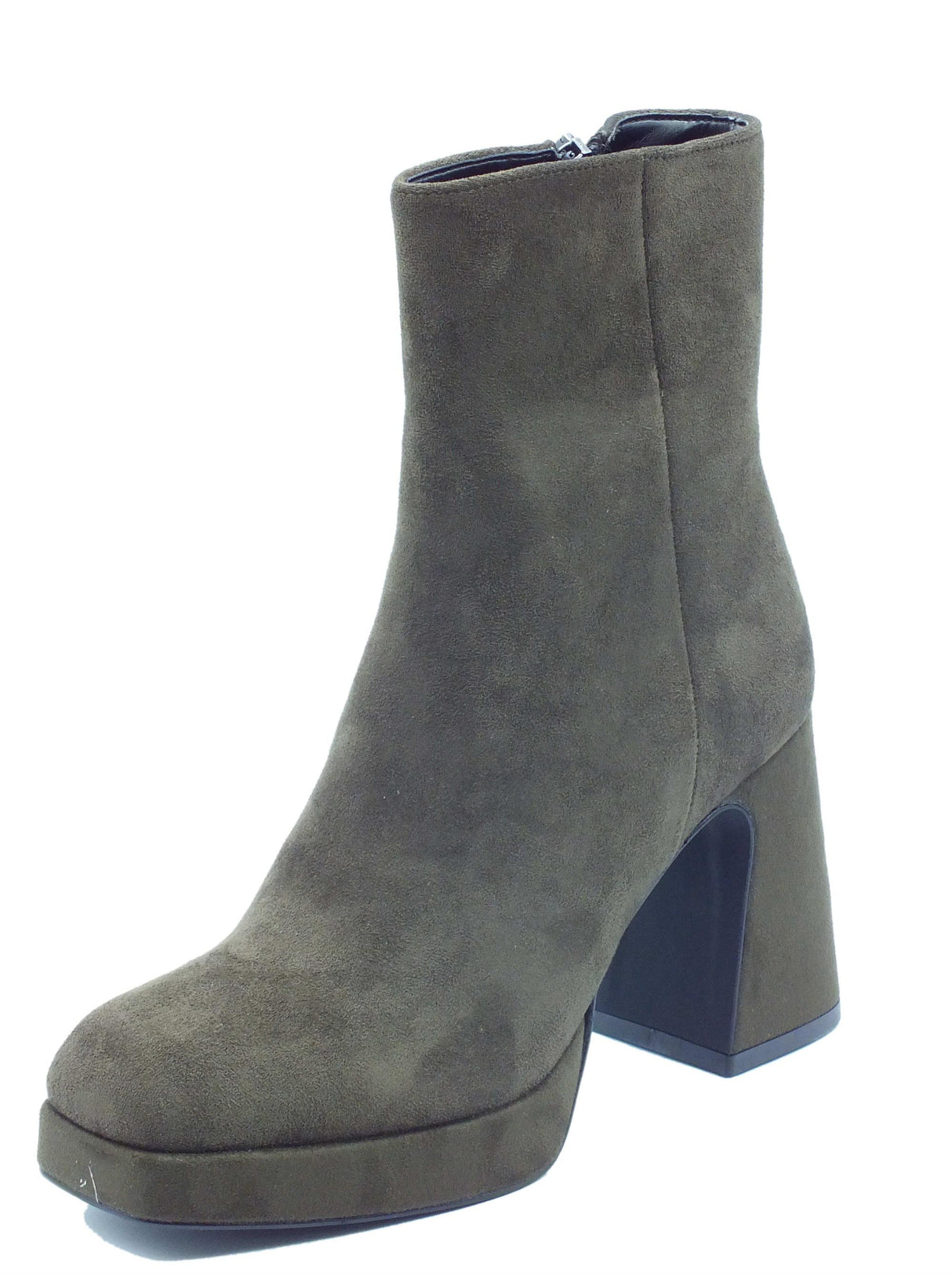 Nacrèe Nacrèe 5004M010 Alpac Verde Tronchetti per Donna in econabuk con tacco alto Verde