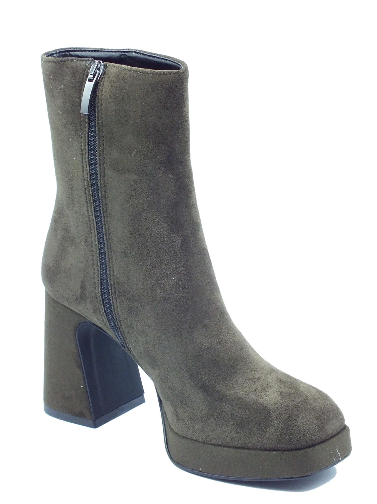 Nacrèe Nacrèe 5004M010 Alpac Verde Tronchetti per Donna in econabuk con tacco alto Verde