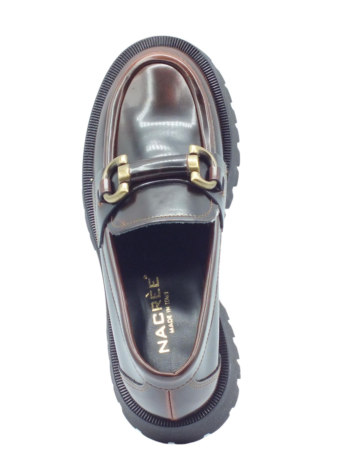 Nacrèe Nacrèe 631R049 Pool Cuoio Mocassini per Donna modello classico zeppa media Cuoio