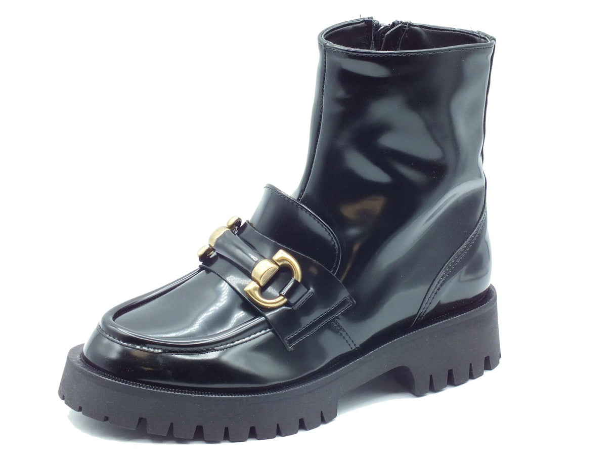 Nacrèe Nacrèe 631R060 Pool Nero Tronchetti per Donna in ecopelle con lampo e tacco medio Nero