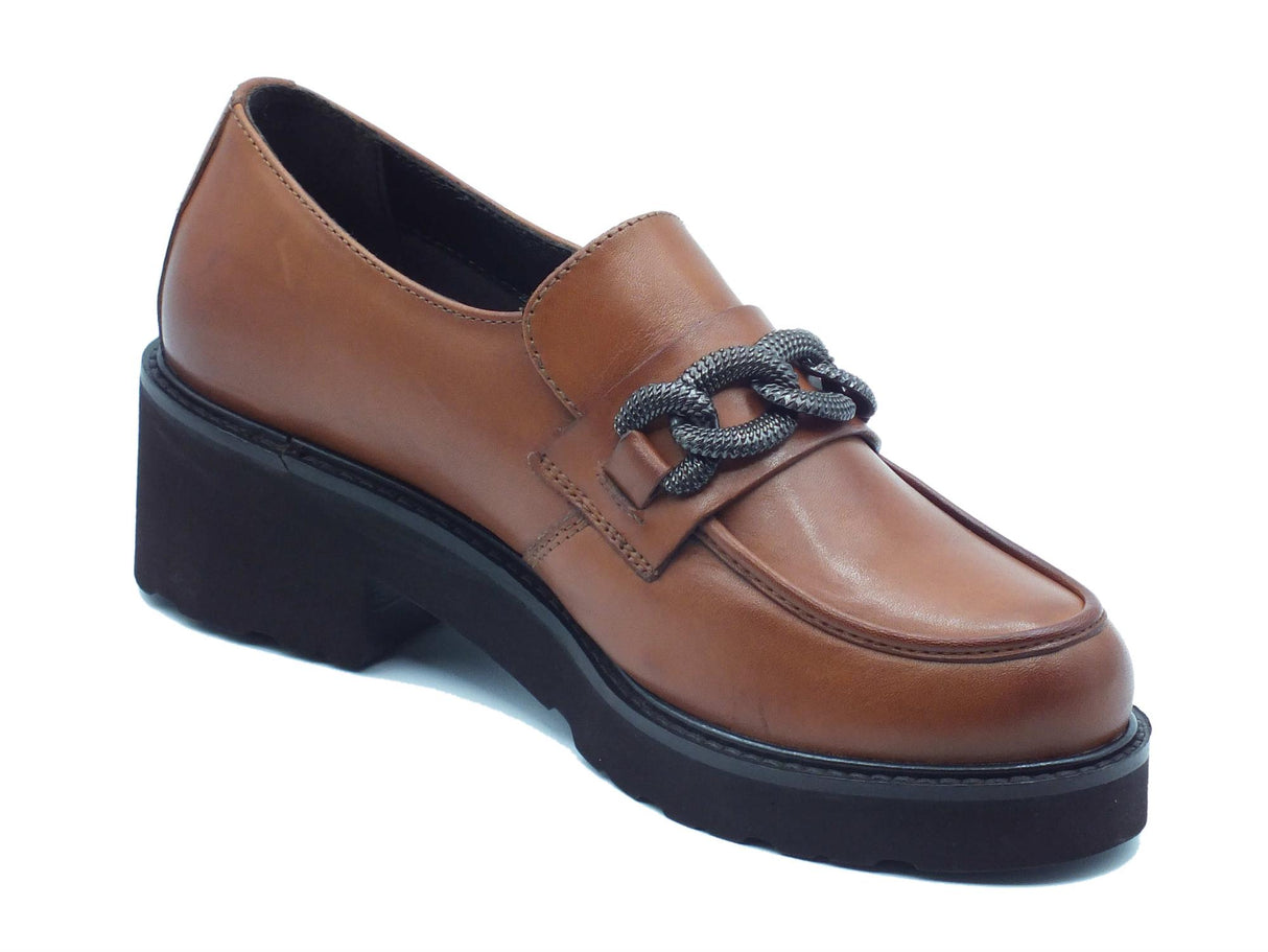 Melluso Melluso 034321 Cuoio Mocassini comfort per Donna in pelle con tacco medio Cuoio