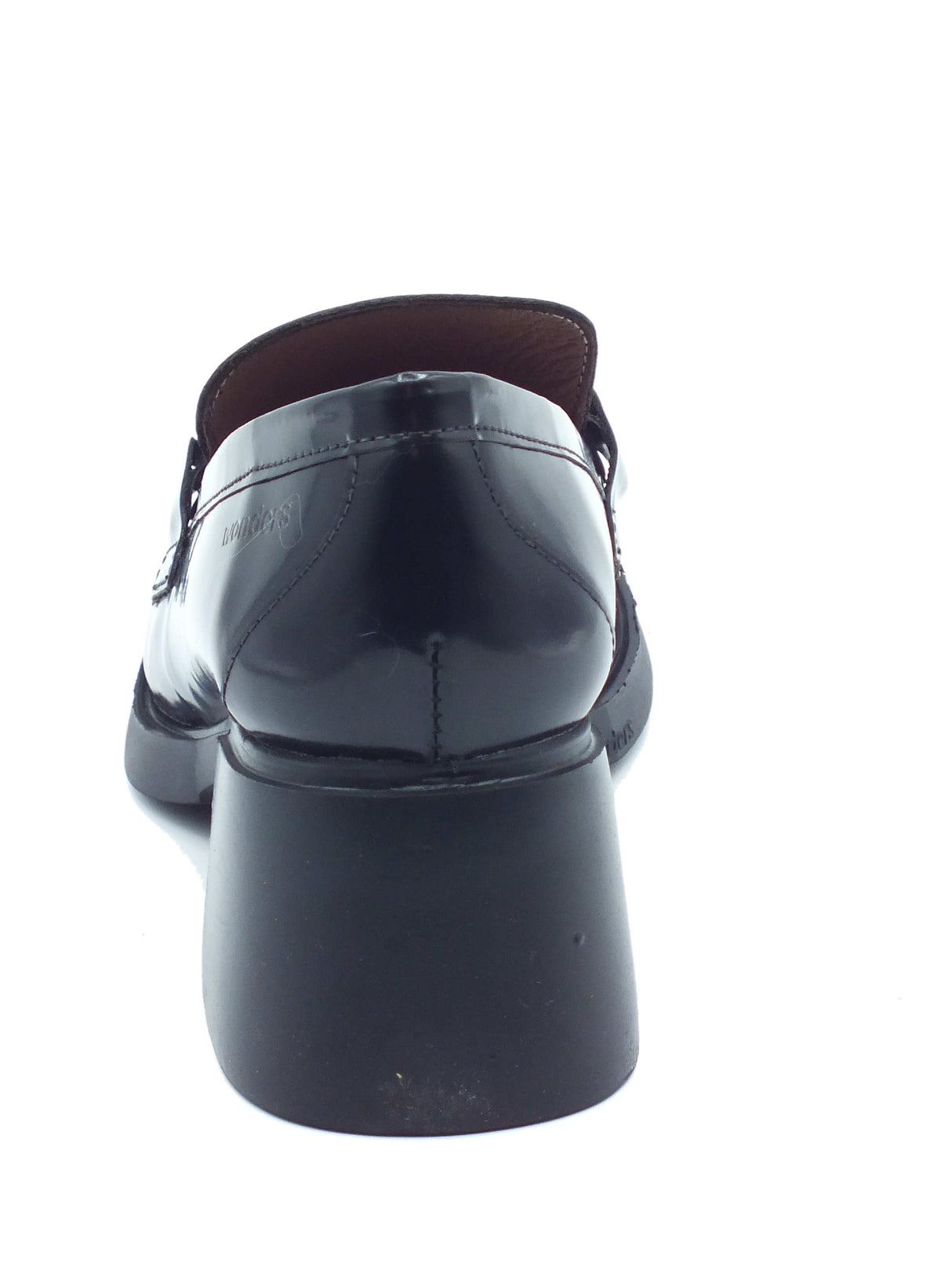 Wonders Wonders G-6140 Kimba Regata Negro Mocassini per Donna in pelle nera con tacco alto nero