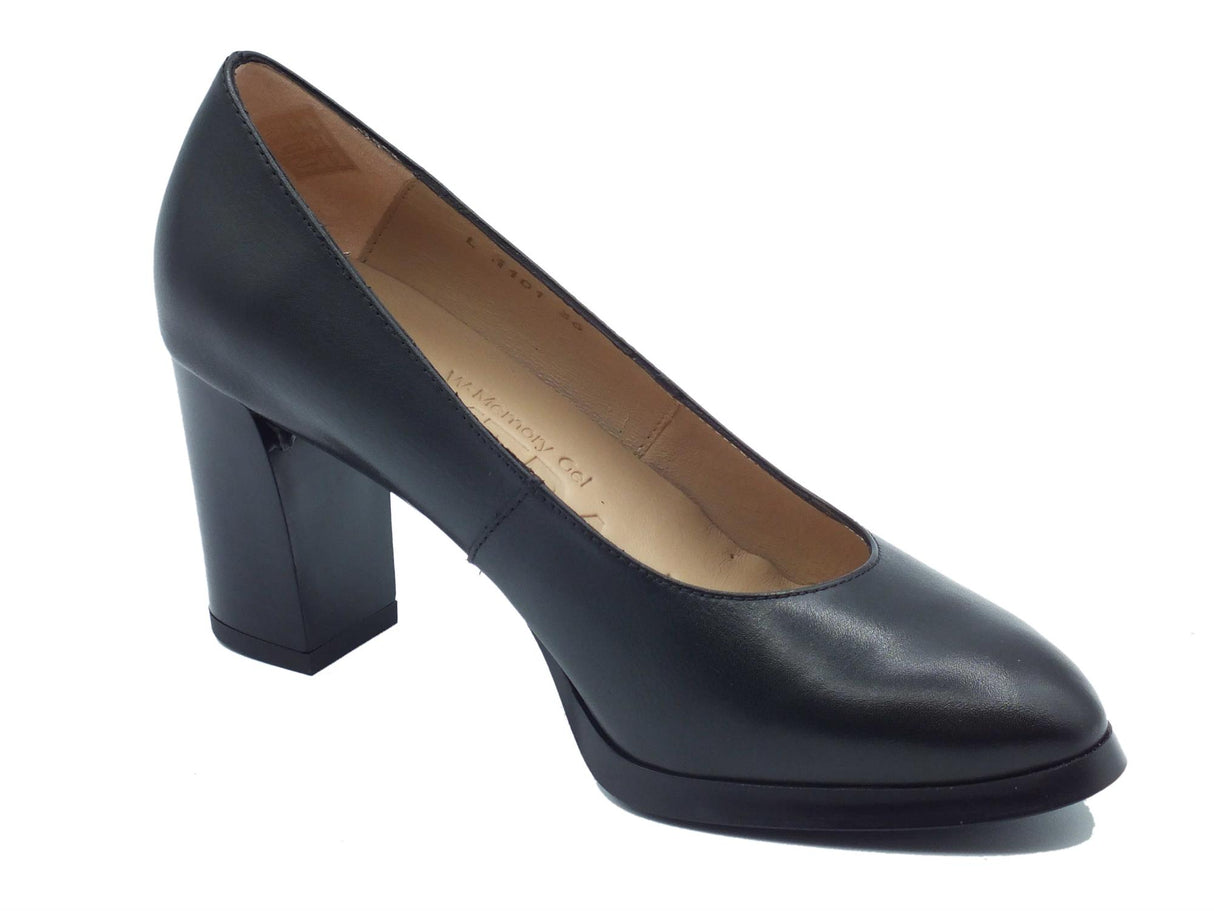 Wonders Wonders L-1101 Nature Negro Decoltè per Donna in pelle con tacco alto Nature Negro