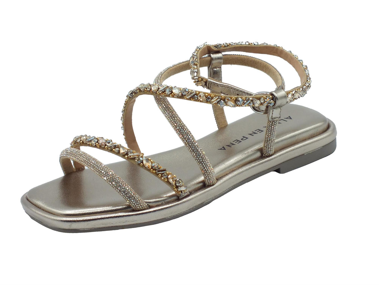 Alma en Pena Alma en Pena V240830 Diva Bronze Sandali eleganti per Donna con tacco basso e brillanti Diva Bronze