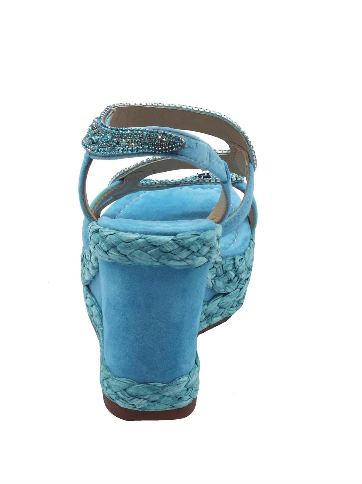 Alma en Pena Alma en Pena Sandali zeppa alta Donna V240989 Suede Sky sintetico blu Suede Sky