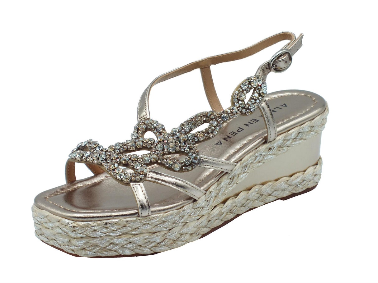 Alma en Pena Alma en Pena V241010 Diva Bronze Sandali eleganti per Donna con brillanti zeppa alta Diva Bronze
